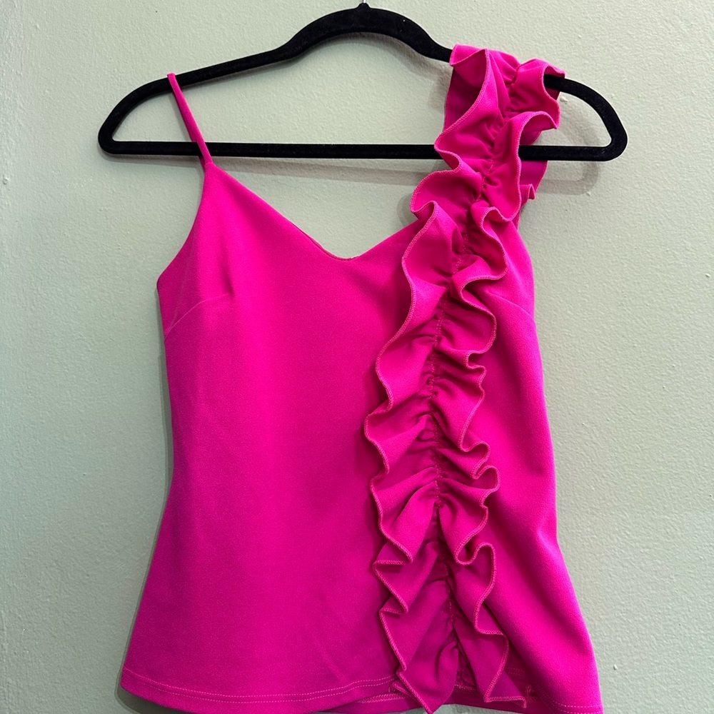 Pink Ruffled Women's Top